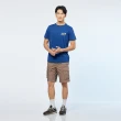 【JEEP】男裝 精緻圖騰純棉百搭短袖T恤(藍)