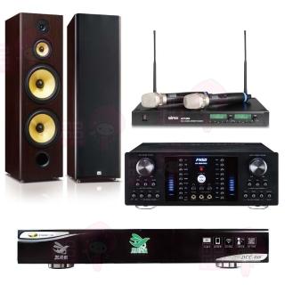 【點將家】DCC-899+FNSD AK-8800 PRO+ACT-880+FNSD SD-903N(點歌機4TB+擴大機+無線麥克風+喇叭)