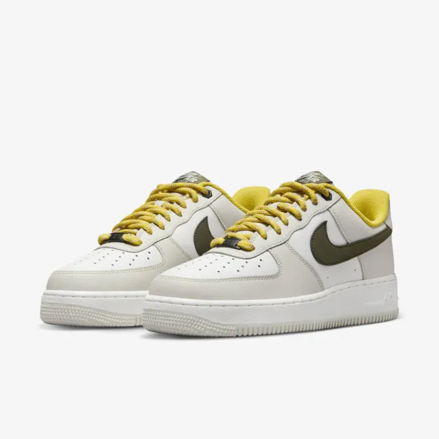 NIKE 耐吉】Air Force 1 07 PRM 男休閒鞋經典AF1 穿搭灰白黃綠(FV3628