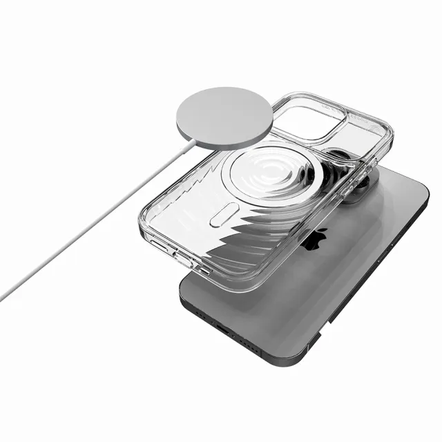 【STM】Reawaken Ripple for iPhone 15 Plus 典雅波浪 MagSafe軍規防摔殼(透明)