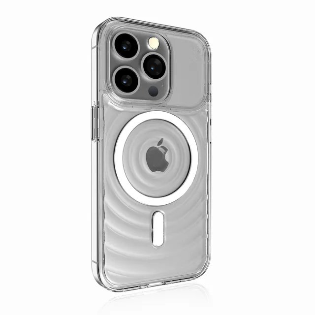 【STM】Reawaken Ripple for iPhone 15 Pro 典雅波浪 MagSafe軍規防摔殼(透明)