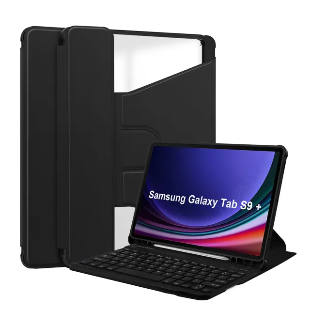 【SJ&J】三星 SAMSUNG Tab S9 FE PLUS 12.4吋 X610 平板保護套 皮套(360度旋轉 筆槽設計 可放無線鍵盤)