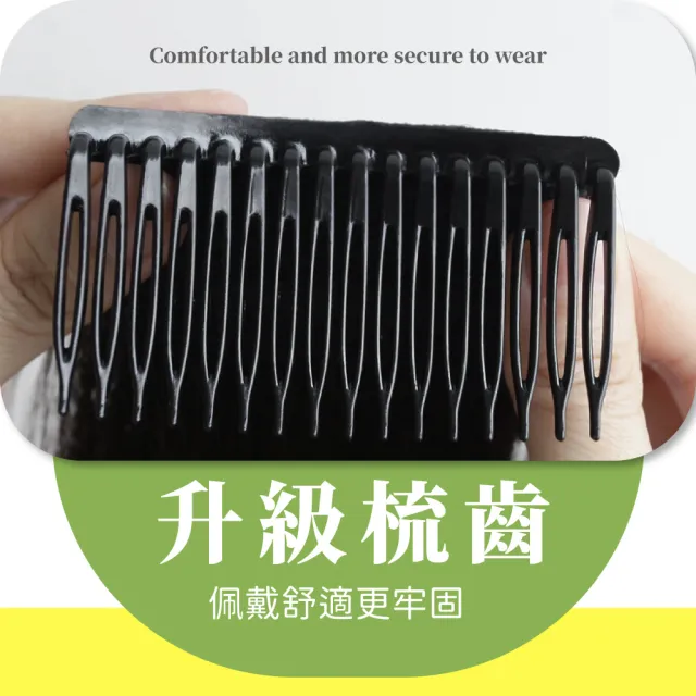 【蓬鬆頭頂】自然棕黑色高顱頂假髮片-20cm(隱形 顯臉小 髮箍 增髮器 補髮 仿真髮 頭禿 遮白髮 假髮 髮片)