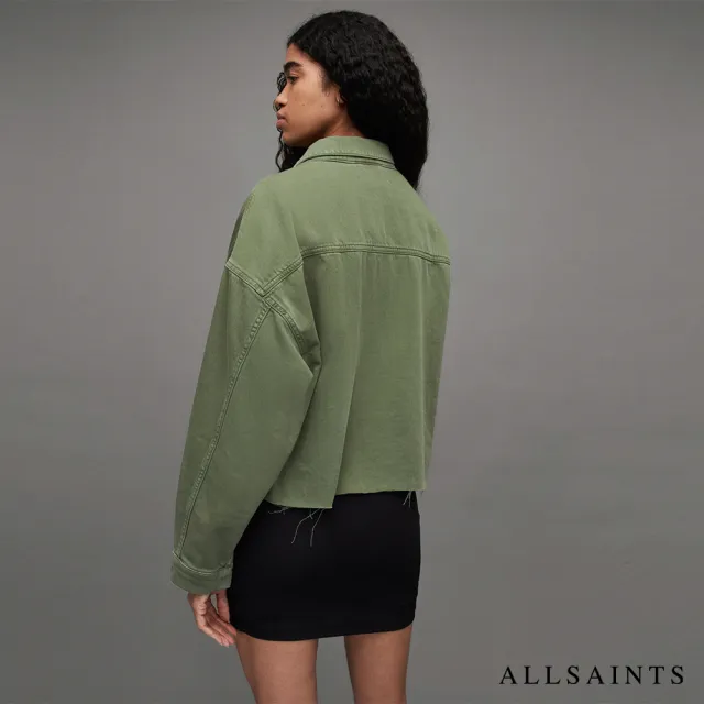 【ALLSAINTS】MORA 短版襯衫Khaki Green WO053Z(寬鬆版型)