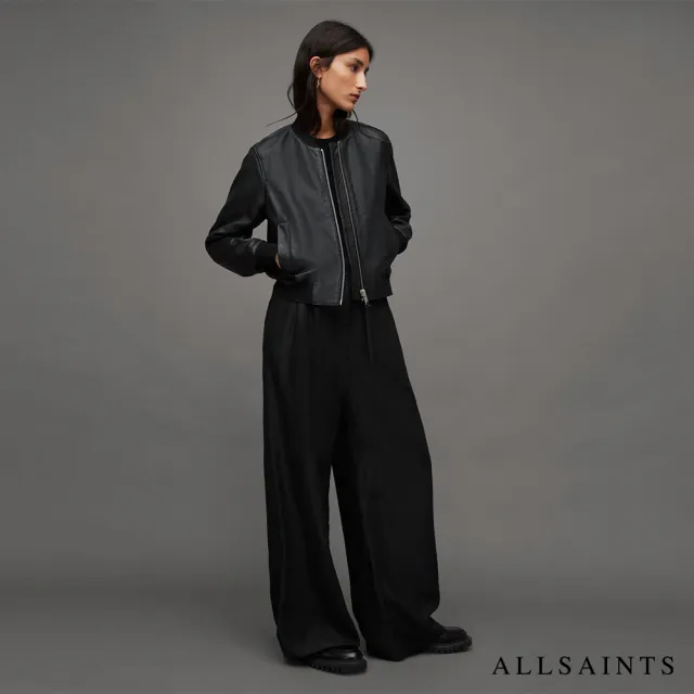【ALLSAINTS】ORTEN 羊皮飛行員外套Black W072LB(常規版型)