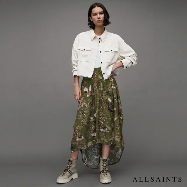 【ALLSAINTS】ZIVA 燈芯絨短版襯衫ALMOND WHITE WH052Z(舒適版型)