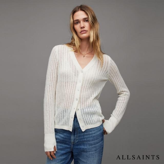 【ALLSAINTS】ABI 羊毛針織外套Chalk White WK010Z(修身版型)