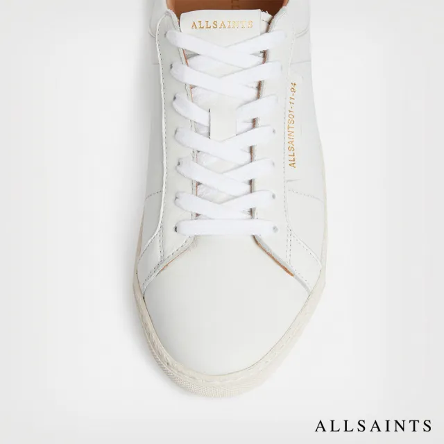 【ALLSAINTS】SHEER 皮革運動鞋White WF081V