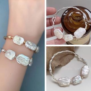 【LEEHER】手鐲/手環/純銀手環/珍珠手環/女生飾品/新娘飾品/純銀手鍊/半鐲/銀手環/法式手環/不