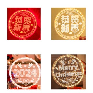 LED裝飾掛燈 裝飾吸盤燈(新年裝飾燈串 過節裝飾燈泡 聖誕節佈置)