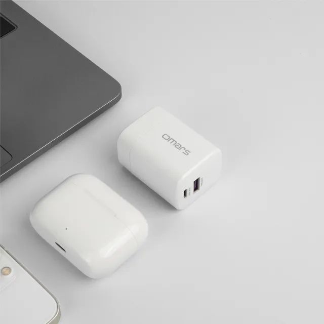 【Omars】35W GaN氮化鎵 兩孔快速充電器(支援iPhone iPad快充)