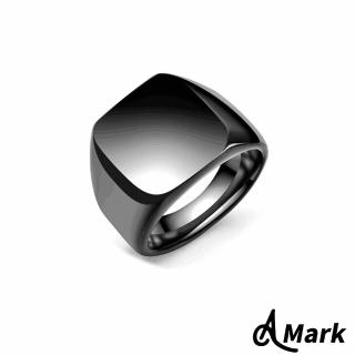 【A MARK】鈦鋼戒指 方塊戒指/潮流時尚方塊光面鈦鋼戒指(3色任選)