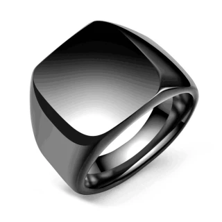 【A MARK】鈦鋼戒指 方塊戒指/潮流時尚方塊光面鈦鋼戒指(3色任選)