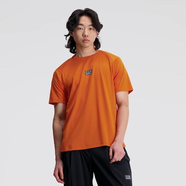 【NEW BALANCE】NB 上衣 男款 短袖上衣 運動 美規 橘 MT23277CEN