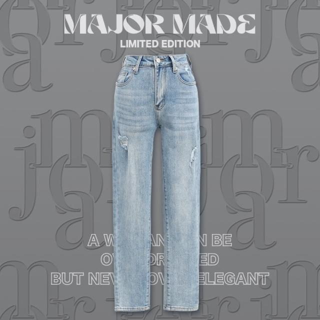 【MAJOR MADE】修身直筒牛仔褲(#修身#直筒)