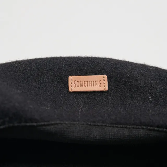 【SOMETHING】女裝 基本素色貝雷帽(黑色)