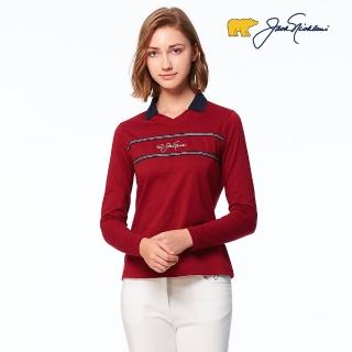 【Jack Nicklaus 金熊】GOLF女款健康素材有領T SHIRT(紅色)