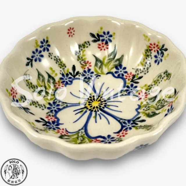 【SOLO 波蘭陶】波蘭製 Vena 波蘭陶 12CM 波浪碗 麗水芙蓉系列