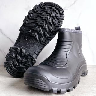 臺製一體成型時尚短筒晴雨兩用防水靴(雨靴 登山靴 雨鞋)