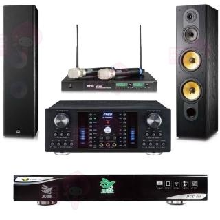 【點將家】DCC-899+FNSD AK-8800 PRO+ACT-880+FNSD SD-803N(點歌機4TB+擴大機+無線麥克風+喇叭)