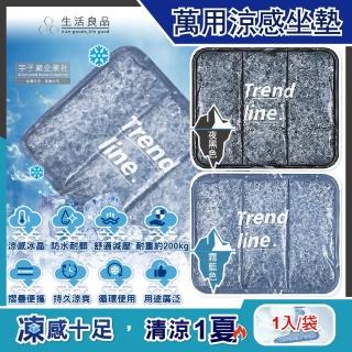 【生活良品】超Q彈立體冰晶散熱降溫防水舒壓萬用涼感坐墊1入/袋(38x32cm冰墊汽車椅墊寵物墊)
