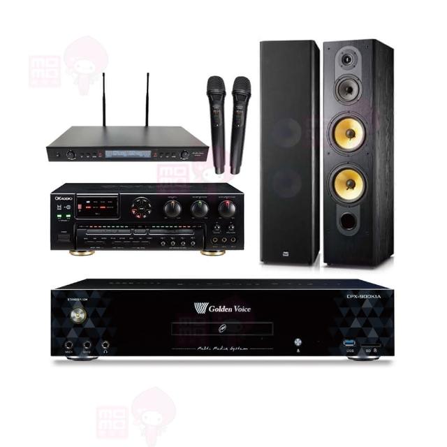 【金嗓】CPX-900 K1A+AK-7+SR-889PRO+FNSD SD-803N(4TB點歌機+擴大機+無線麥克風+卡拉OK喇叭)