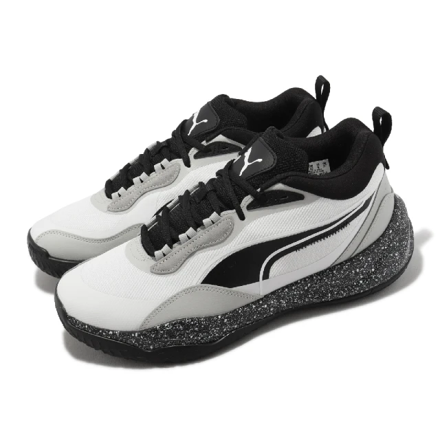 PUMA 籃球鞋 Playmaker Pro Splatter 灰 黑 男鞋 回彈 緩震 實戰 運動鞋(377576-06)