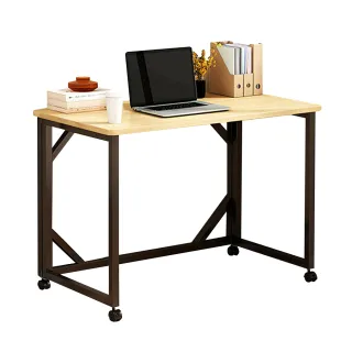 【生活藏室】帶輪折疊書桌/工作桌80cm寬(折疊桌 書桌 工作桌  電腦桌 辦公桌 折疊電腦桌)