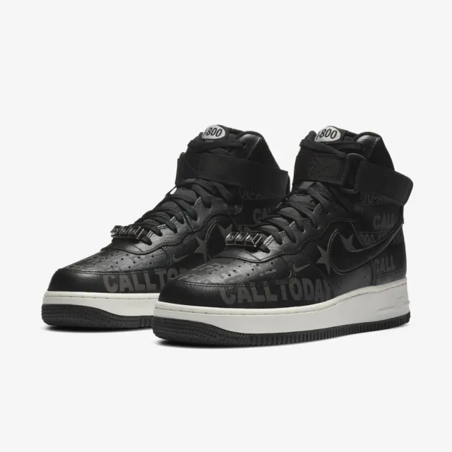 【NIKE 耐吉】AIR FORCE 1 HIGH 07 PRM 黑色 高筒 男鞋(CU1414-001)