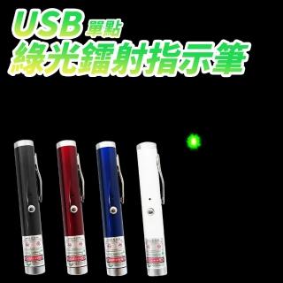 【禾統】短款綠光單點雷射筆(臺灣製造 筆夾式 USB充電)