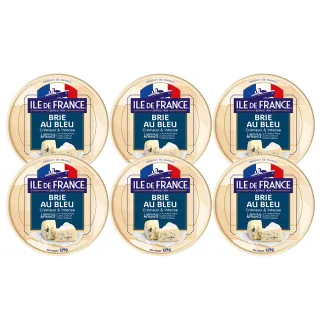 【ILE DE FRANCE 法蘭希】免運 法國 藍紋布里乾酪 125g 6入(BRIE Blue 藍黴起司)