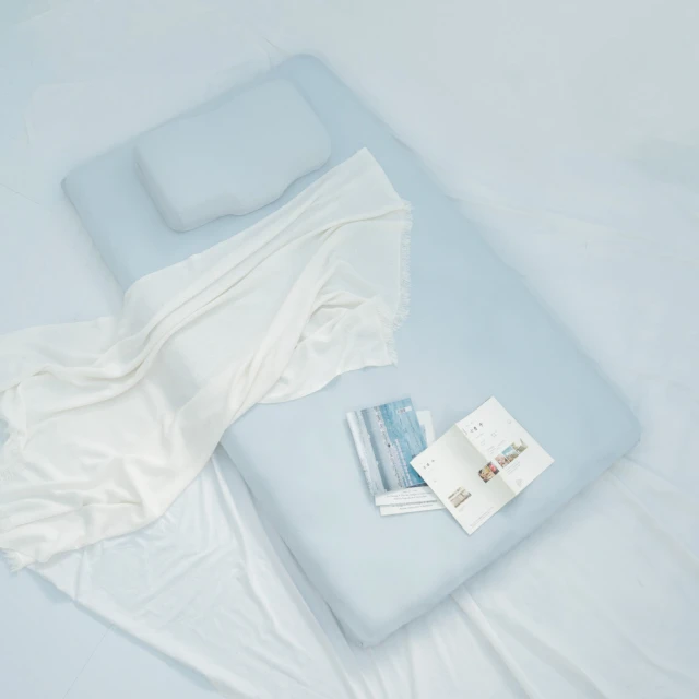 【LoveFu】竹眠植柔薄墊床包-清晨藍x加大雙人6尺
