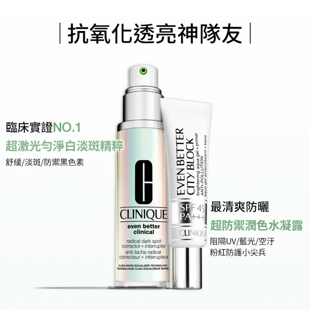 【CLINIQUE 倩碧】勻淨UV超防禦潤色水凝露 SPF 45 / PA +++ 30ml(防曬)