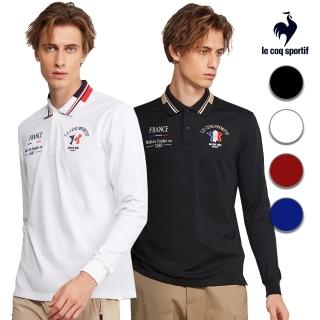 【LE COQ SPORTIF 公雞】環保、吸濕排汗、速乾休閒百搭長袖POLO衫 男款-4色-LWS21843