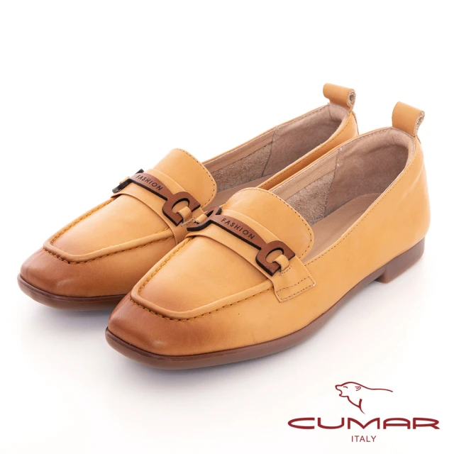 CUMAR 全皮革裝飾樂福鞋(淺棕色) 推薦
