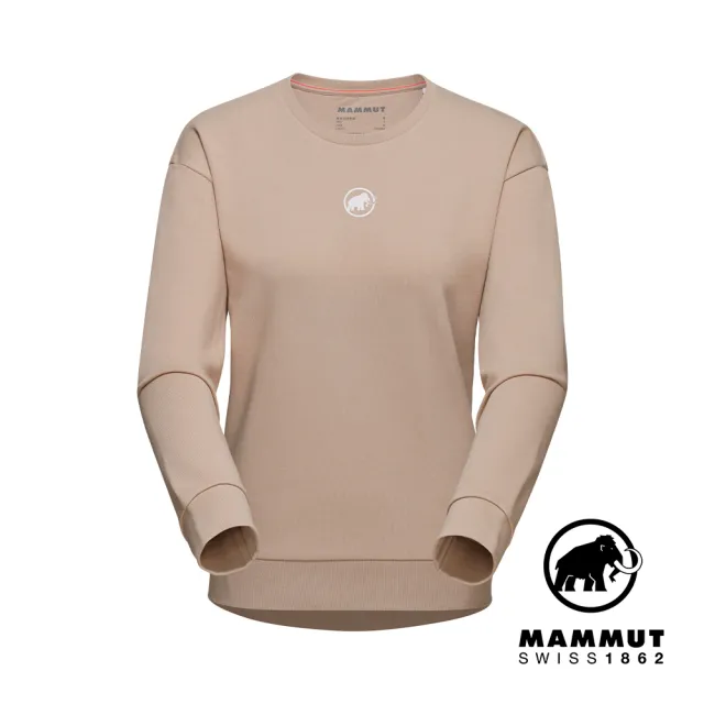 【Mammut 長毛象】Mammut Core ML Crew Neck Original W 機能休閒長袖T恤 女款 薩凡納褐 #1014-04071