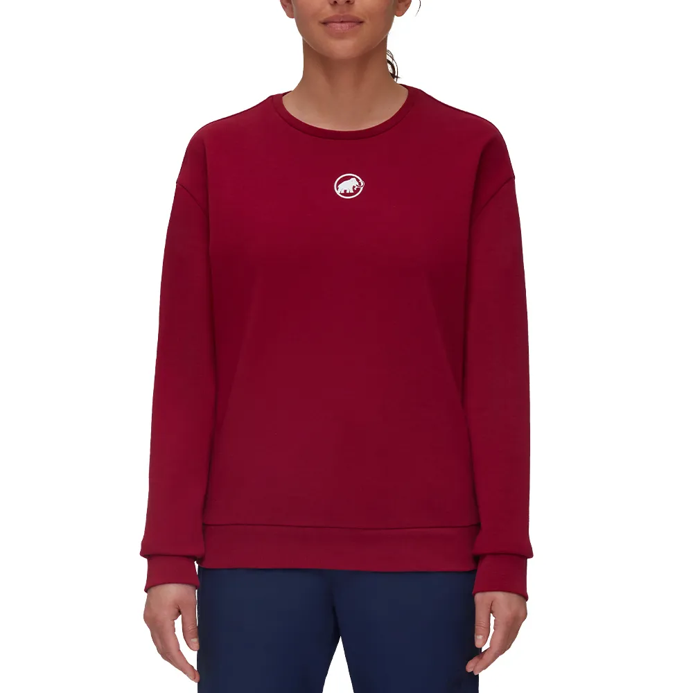 【Mammut 長毛象】Mammut Core ML Crew Neck Original W 機能休閒長袖T恤 女款 緋紅 #1014-04071