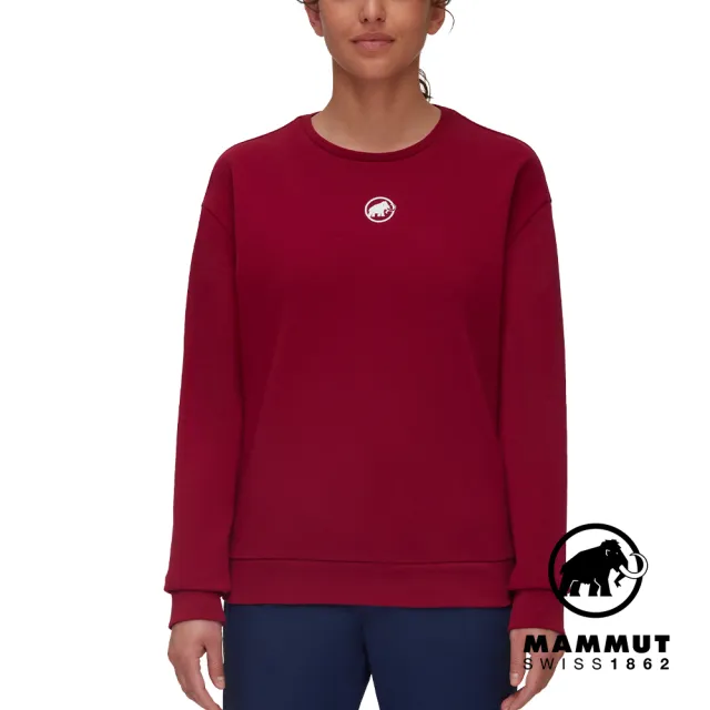 【Mammut 長毛象】Mammut Core ML Crew Neck Original W 機能休閒長袖T恤 女款 緋紅 #1014-04071