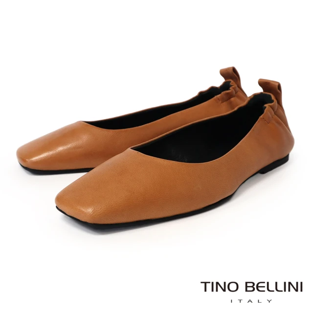 TINO BELLINI 貝里尼TINO BELLINI 貝里尼 義大利進口素面方頭平底鞋FSBT014(大地褐)