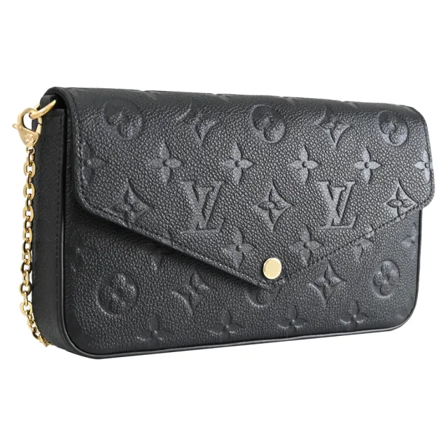 【Louis Vuitton 路易威登】LV M82477 Pochette Felicie 經典牛皮壓花多功能手提包鍊包晚宴包(現貨)