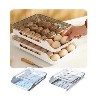 【ARZ】雞蛋收納盒 自動補蛋 防撞雞蛋盒(鷄蛋收納盒 雞蛋盒 雞蛋收納 冰箱收納盒 自動雞蛋盒 雞蛋保鮮盒)