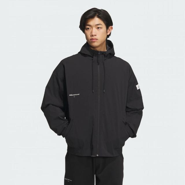 【adidas 愛迪達】外套 男款 運動連帽外套 亞規 ST WARM WVJKT 黑 IP4980