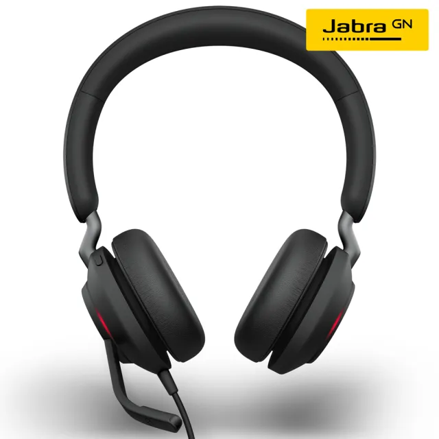 Jabra】Evolve2 40 MS商務會議耳罩式耳機麥克風(Stereo頭戴式有線