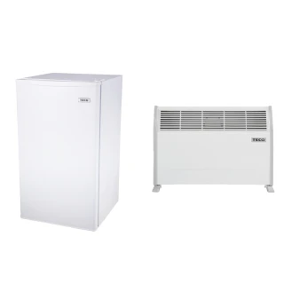 【TECO 東元】99L一級能效冰箱+浴臥兩用電暖器(R1091W + YN2002CB)