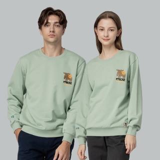 【moz】瑞典 FLOWER駝鹿 100%純棉 大學T-薄荷綠 男女共款(亞洲版)