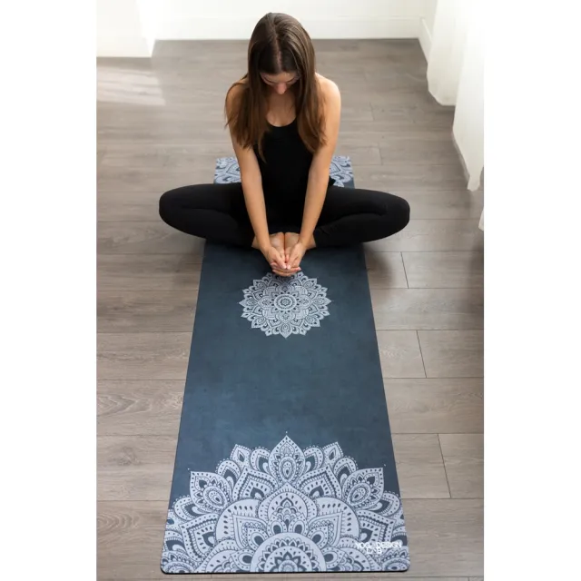 【Yoga Design Lab】Combo Mat 天然橡膠瑜珈墊3.5mm - Mandala Sapphire(超細纖維絨面瑜珈墊)