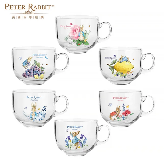 【PETER RABBIT 比得兔】比得兔 比得兔晶透湯杯-共6款任選(兩件組)