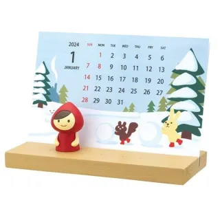【DECOLE】concombre 2024年 Otogicco 小紅帽桌上年曆(收藏商品 交換禮物 生日送禮 桌上年曆 行事曆)