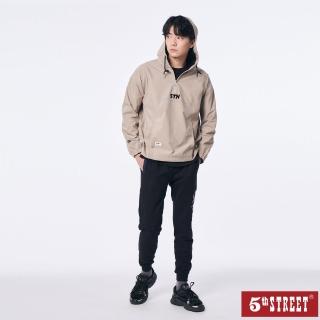 【5th STREET】男裝防風設計款帽T-卡其