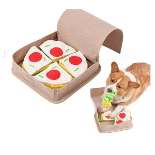 【May shop】寵物用品狗狗披薩嗅聞玩具磨牙玩具(漏食發聲狗狗嗅聞)